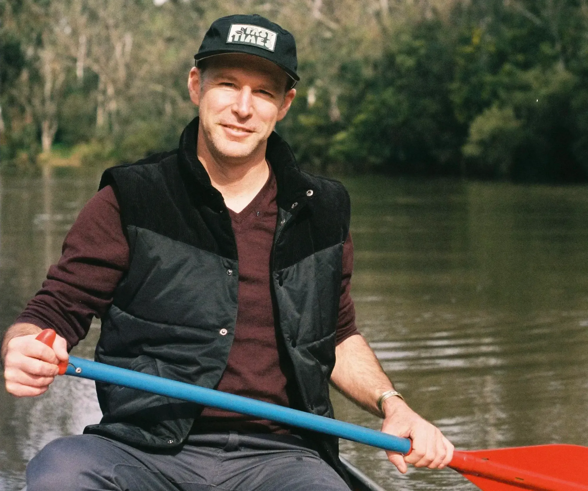 Chris, Founder canoeing in Australia.