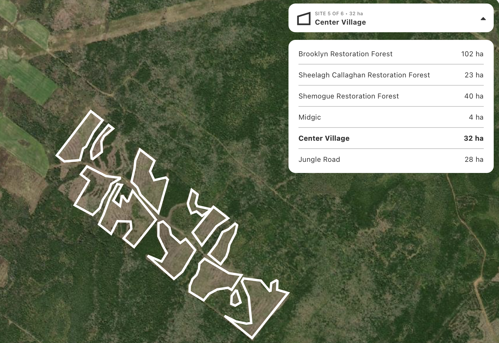 Geospatial polygons in New Brunswick. 