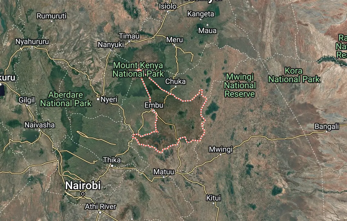 Map of Ecomatcher Kenya project. 