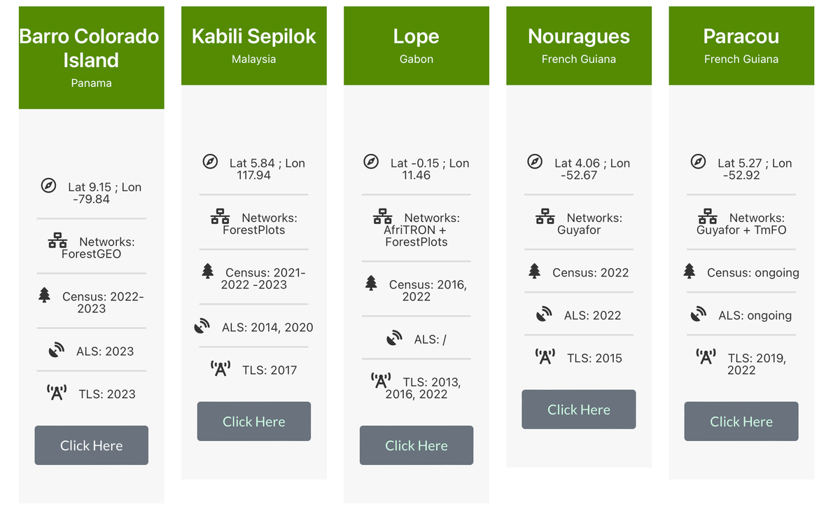 Sample of data from GEO-TREES initiative