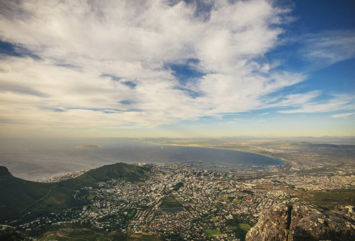 South African coastal skyline.