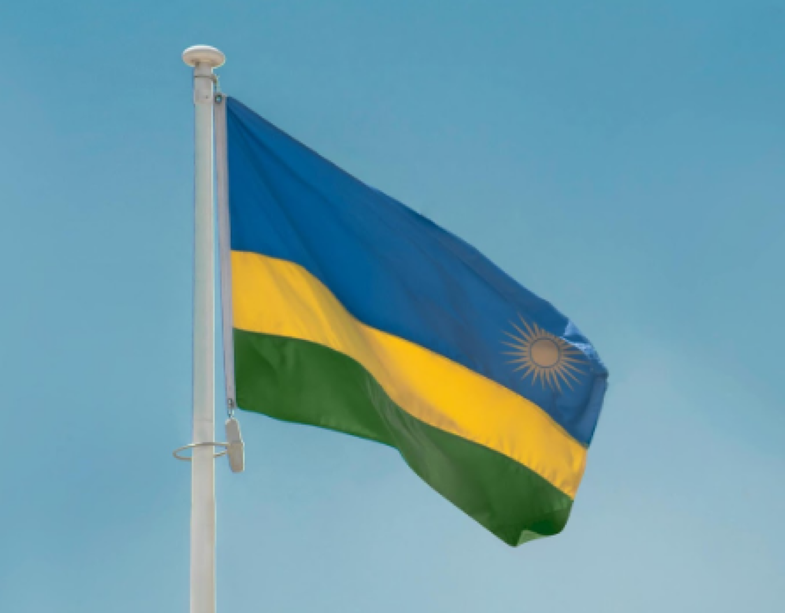 Rwandan flag. 