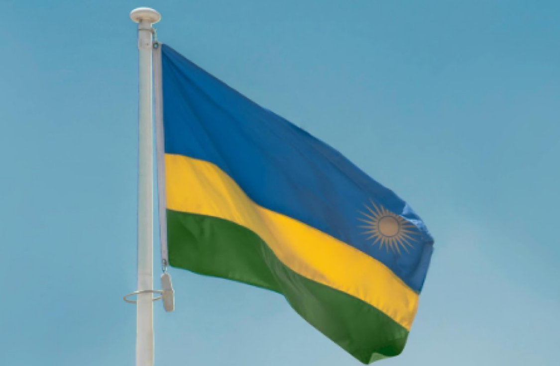 Rwandan flag. 