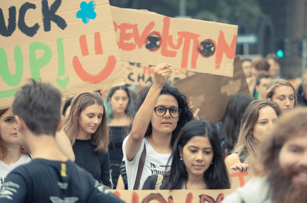 Climate activists in Italy. 