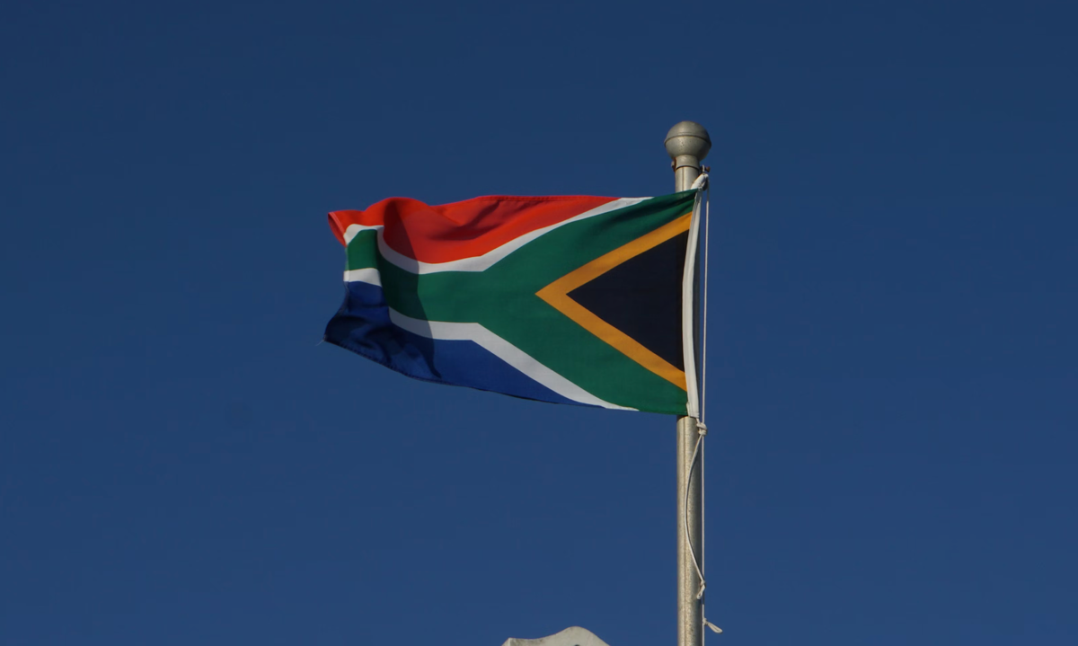 South African flag. 