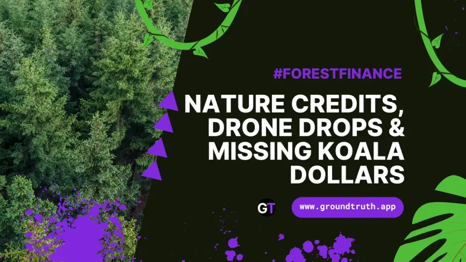 Nature Credits, Drone Drops & Missing Koala Dollars